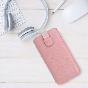 WONDER Deko Pouch Ümbris (Size XXL) jaoks Samsung S25 Ultra/S24 Ultra/M35/M23/A16 5G/Xiaomi Redmi 14C roosa