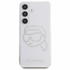 Ümbris Karl Lagerfeld Rhinestones Karl Head Logo Samsung Galaxy S25 läbipaistev