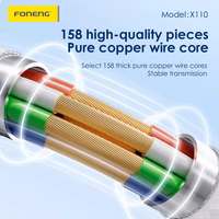 Foneng Kaabel X110 - Type C to Type C - PD 60W 3A 1,2 metres valge