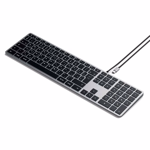 Satechi Slim W3 Wired juhtmega USB-C QWERTY klaviatuur, ST-UCSW3M, space gray
