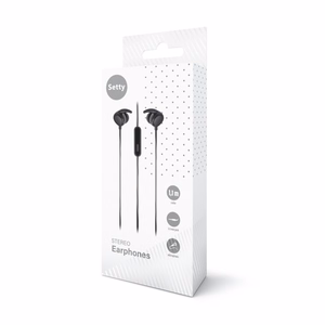 Setty wired earphones Sport black