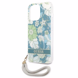 Guess GUHCP13LHFLSN iPhone 13 Pro / 13 6.1" зелёный/зелёный жёсткий чехол Flower Strap