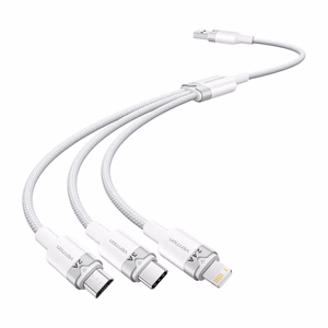 USB 2.0 A to 3in1 3A kaabel Vention CTPWG 1.5M (valge)