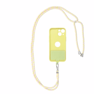 SWING (6mm) Phone lanyard, Phone pendant with adjustable length / cord length 165cm (max 82.5cm in the loop) / on the shoulder or neck - hall-kollane