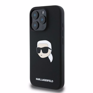 KARL LAGERFELD ümbris jaoks IPHONE 16 Pro Max compatible with MagSafe KLHMP16XSKHPPLK (Sil KL Head Print) must