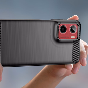 Tech-Protect TPUCarbon Ümbris jaoks Motorola Moto G05 / E15 - Must