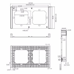 Raam jaoks lüliti M5 80 topelt 2-fold SONOFF M5-2C-80-FW (valge)