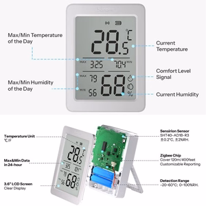 Sonoff AirGuard TH SNZB-02DR2 ZigBee LCD temperatuuri- ja õhuniiskuse andur