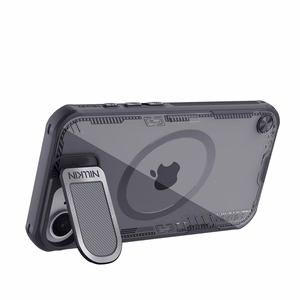 Nillkin Iceblade Prop Magnetic Ümbris with Lens Cover and Stand jaoks iPhone 16e - Must