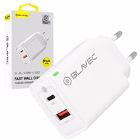 Blavec Wall laadija BC-5 GaN - USB + Type C - PD QC 45W 3A (TCBC5G-UCW453A) valge