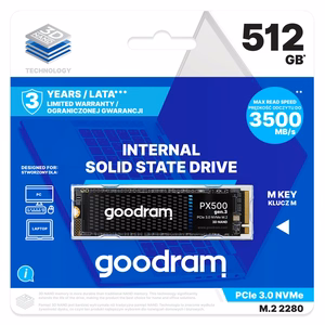 Goodram PX500 GEN.3 SSDPR-PX500-512-80-G3 sisemine SSD 512 GB M.2 PCI Express 3.0 NVMe 3D NAND