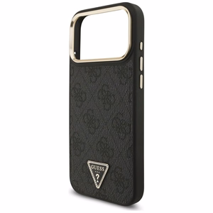 Guess 4G Triangle Logo MagSafe Ümbris jaoks iPhone 17 Pro Max - Must and Kuldne