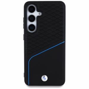 BMW Leather Textured and Smooth MagSafe Ümbris jaoks Samsung Galaxy S25 - must