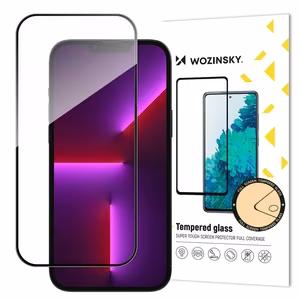 Wozinsky Full Glue raamiga karastatud klaas, ümbrisega ühilduv, iPhone 15 Pro Max jaoks – must
