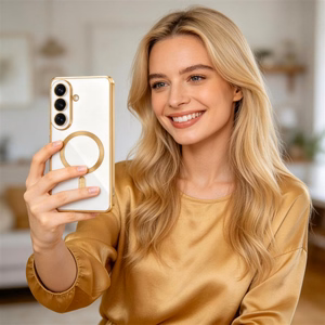 Чехол Tech-Protect MagFlex для Samsung Galaxy S26+ прозрачный золотой
