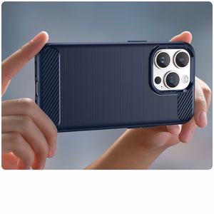 Carbon Case iPhone 14 Pro Max paindlik geelist tagakate sinine