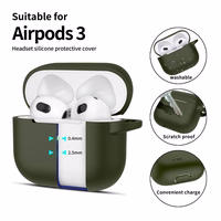 Tech-Protect Silicone Hook Ümbris jaoks Apple AirPods 3 - roheline