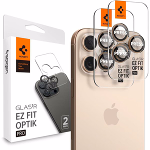 Spigen Optik Pro GLAS.TR ”EZ FIT” Camera Protector 2-PACK jaoks iPhone 16 Pro / Pro Max - Brown