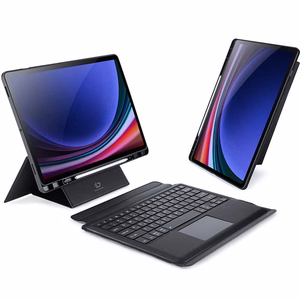 DUX DUCIS case DK foldable with Wireless Keyboard with backlight jaoks SAMSUNG Tab S10 Plus/S9 Plus/S9 FE Plus must