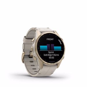 Garmin Fenix 8 3.3 cm (1.3") AMOLED 43 mm digitaalne 416 x 416 pikslit puuteekraan kuldne Wi-Fi GPS (satelliit)