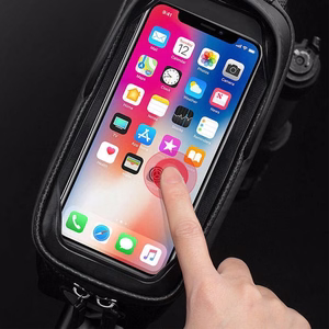 Rockbros B68-1 raamile kinnitatav jalgrattakott telefoni taskuga, 1.7L - must