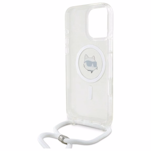 Karl Lagerfeld IML Choupette Head & Cord Magsafe iPhone 16 Pro Ümbris - Clear