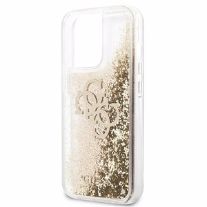 Guess 4G Big Liquid Glitter ümbris jaoks iPhone 13 Pro Max 6.7" - kuldne