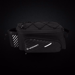 Wozinsky Bike Pannier Rack Bag with Shoulder Strap 9L (Rain Cover Included) Black (WBB22BK)