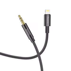 AUX kaabel Jack 3,5 mm Lightning Hoco 1 m UPA19 must