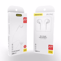 Dudao X10S juhtmega in-ear kõrvaklapid 3.5mm mini jack 1.15m - valge