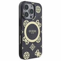Guess IML Peony jaoks 4G Background MagSafe Ümbris jaoks iPhone 16 Pro Max - must