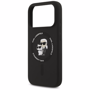Karl Lagerfeld Silicone Karl&Choupette Ring MagSafe Ümbris jaoks iPhone 17 Pro Max - Must