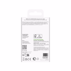 Puro TPE 12W USB-A - microUSB 1m Kaabel - must