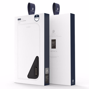 Dux Ducis Hivo Nahast Flip Cover Ehtne nahast rahakott kaartide ja dokumentide jaoks Samsung Galaxy S22 + (S22 Plus) Must