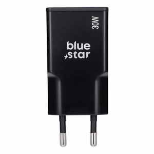 Blue Star Slim GaN TFK-SC-30WCC 30W 2x USB-C QC 4.0 / PD 3A laadija, must