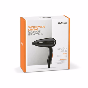 BaByliss Travel Dry 2000 5344E – föön, 2000 W, must