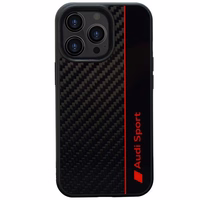 Audi Carbon Fiber Stripe iPhone 13 Pro / 13 6.1" must/must hardcase AUS-TPUPCIP13P-R8/D1-BK