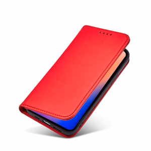 Magnetkaardi ümbris iPhone 12 Pro pouch kaardi rahakoti kaardihoidja Punane