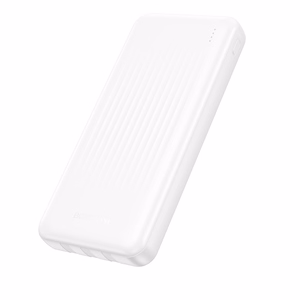 Borofone BJ79 Clever akupank 10000mAh USB koos Type-C ja Lightning kaablitega valge