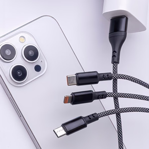 Maxlife ALLin1 kaabel USB + USB-C - Lightning + 2x USB-C 1,0 m 66W must