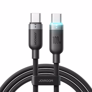 Joyroom S-A63 USB-C–USB-C kaabel, 100 W, 1,2 m, must