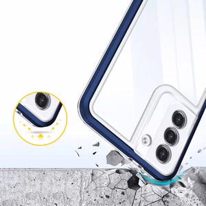 Läbipaistev 3in1 ümbris Samsung Galaxy S21 + 5G (S21 Plus 5G) raamiga geelkate Sinine