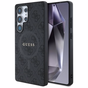 Guess Leather 4G Colored Ring Classic Logo MagSafe Ümbris Samsung Galaxy S25 Ultra must