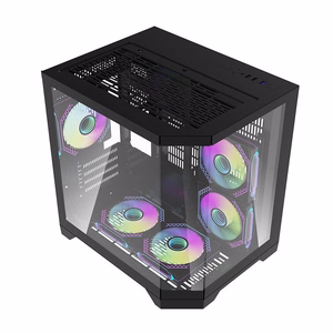 Darflash FT350 arvutikorpus + 5 aRGB ventilaatorit (must)