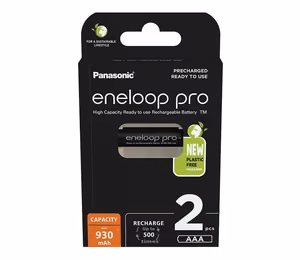 Laetavad patareid PANASONIC ENELOOP PRO AAA 930 mAh 2 tk (BK-4HCDE/2CP)