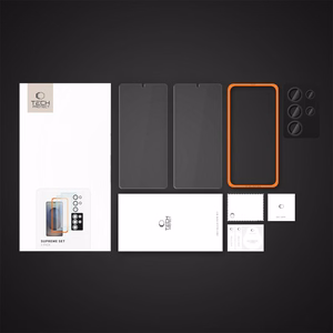 Tech-Protect Supreme Set jaoks Samsung Galaxy S25 Ultra 2x Karastatud klaas Ekraanikaitse / Camera Karastatud klaas - läbipaistev