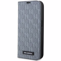 Karl Lagerfeld KLBKP14XSAKLHPG iPhone 14 Pro Max 6.7" bookcase hõbedane/hõbedane Saffiano Monogram