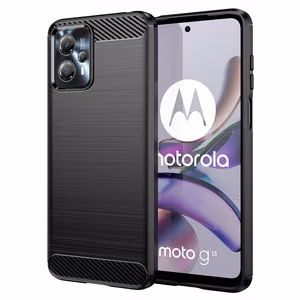 Carbon Ümbris jaoks Motorola Moto G13 flexible silicone carbon cover must