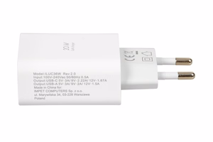 Seinalaadija iBOX C-36 GaN PD20W, valge