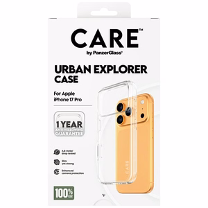 CARE by PanzerGlass Flagship Urban Explorer Ümbris w. Clear Raamiga jaoks iPhone 17 Pro - Läbipaistev